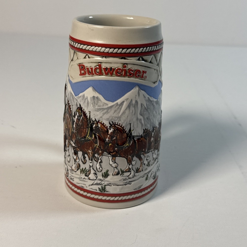 VTG 1985 Budweiser Clydesdales Ceramarte Brazil Stein Series A